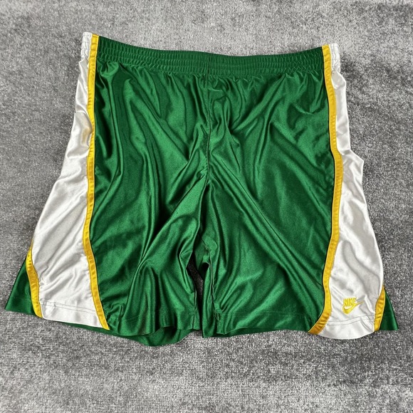 Nike Other - Nike Basketball Dazzle Shorts Mens 2XL Green 11 Inseam Vintage Silky Soft